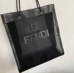 FENDI フェンディ レザーメッシュバッグ