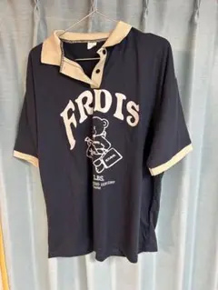 FRDIS ネイビー ポロシャツ クマプリント