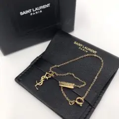 箱・保存袋付き サンローランパリ ブレスレット YSL カサンドラロゴ ゴールド