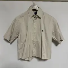 polo ラルフローレン　半袖シャツ　Mサイズ　ベージュ　短丈