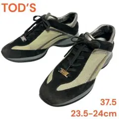 TOD’S トッズ　スニーカー　プレート　ブラック　37.5 23.5 24