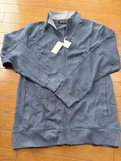 【新品未使用品】コットンジップアップ L ネイビー