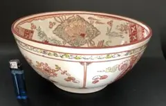 骨董品 古い 九谷焼 永樂造 金彩 飾り絵 大钵 27.5cm 古美術
