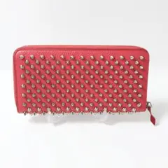 【美品】10B151/クリスチャンルブタン/長財布/パネトーネ/スパイクスタッズ