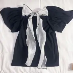 NICE CLAUP ナイスクラップ バックリボントップス 半袖