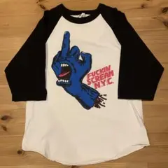 FUCKIN SCREAM NYC プリント　ラグラン七分袖 Ｍ　メキシコ製