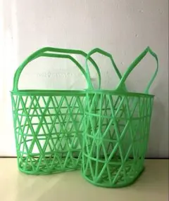 レトロポップな果物かご　2個