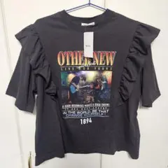 Helm しまむら フリル付き半袖Tシャツ グレー 新品未使用品