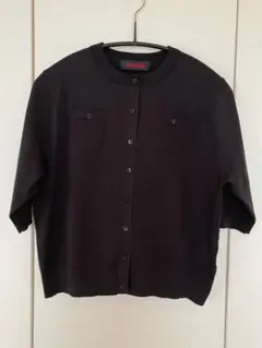 CABaN ファインポリエステル ハーフスリーブポケットカーディガン