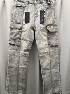 WAIMEA グレー ビギーフィット デニムパンツ 30x32