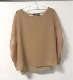 お洒落見え！BRAHMIN ブラーミン ポンチョ風トップス ピンクベージュ