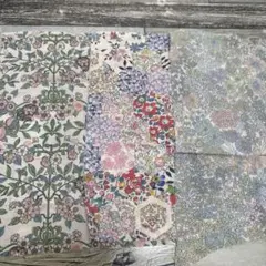 リバティ 20cm角×3枚