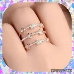 すぐ対応☆デザインリング☆指輪 フリーサイズ★ ボックス付き
