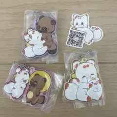 二尾の小狐てnこ　カプセルラバーマスコット セット