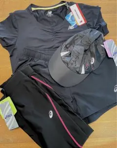 asics アシックス NB ランニングウェア 4点セット レディース