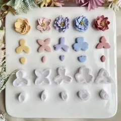 ポリマークレイ クレイカッター 型抜き 花びら 10点セット
