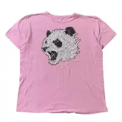 アメリカ古着　パンダ　ビッグプリント　アニマル　プリント　半袖　Tシャツ