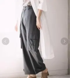 レプシィム　大人キレイめカーゴパンツ　ダークグレー　Mサイズ　オフィスカジュアル