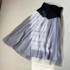 パンプキンポート　ハイウエストチュールフレアスカート M　Aライン　a1557