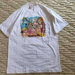 フリントストーン　半袖Tシャツ　ホワイト　古着　フリーサイズ