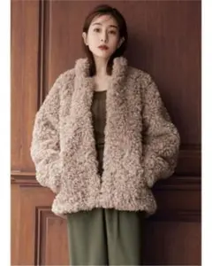 MINAMI TANAKA×CLANE CURL FUR SHORT COAT