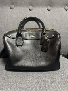 コーチ ミニベネット サッチェル ショルダーバッグ 2way ブラック ブラック