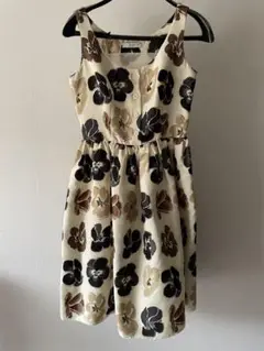 プラダ シルクウール プリント ワンピース