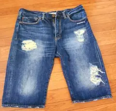 ⭐メンズデニムハーフパンツ⭐34インチ
