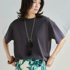 BARNYARDSTORM　今期　GIZAコットンTシャツ　チャコール　Mサイズ