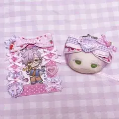 B8 デコケース トレカケースデコ ヘッドドレス おまんじゅう リボン セット