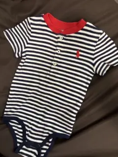 Ralph Lauren ストライプロンパース 12M