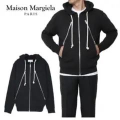 値下げ済み　メゾン マルジェラ 八の字 スウェット パーカー ブルゾン黒　46 Maison Margiela/メゾンマルジェラ】八の字ジップパーカーが買取