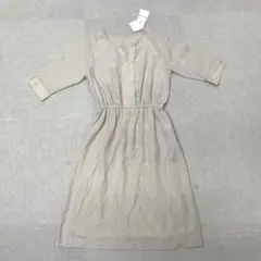 ★新品★ ROPE'PICNIC ワンピース　七分袖　ベージュ　Mサイズ