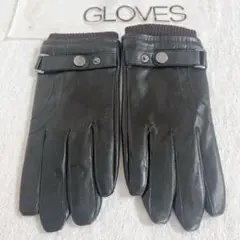 新品⭐️ 革手袋 手袋 メンズ 防寒 保温 裏起毛 タッチパネル対応 ブラック