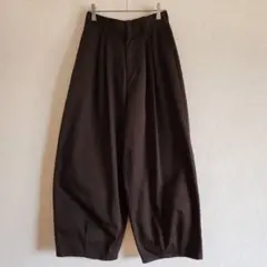 【Samansa Mos2】（F）スラックスカーブパンツ/ツ―タックバルーン