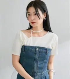 kastane テレコワンショルTee