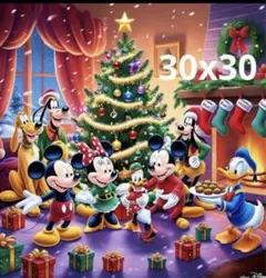 ダイヤモンドアート　キット　ディズニー　クリスマス　ミッキー　ドナルド