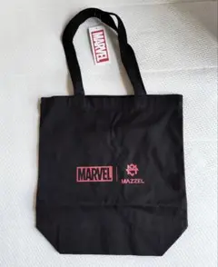 MARVEL×MAZZELコラボトートバッグ MAZZEL MARVEL コラボ トートバッグ 黒 BLACK / マーベル - メルカリ