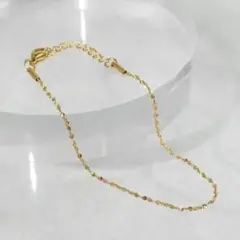 blackdia ocean グリッターチェーンブレスレット ゴールド