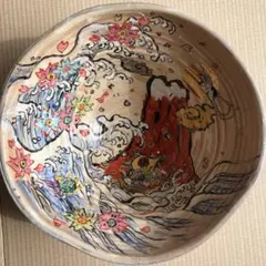 美濃焼 和田一人 なんちゃって大和紋歌舞伎鉢