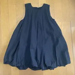 韓国子供服 バルーンワンピース黒 110cm