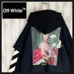 【即完売モデル】OFF-WHITE 確実正規品 奇抜デザイン 両面ロゴ パーカー