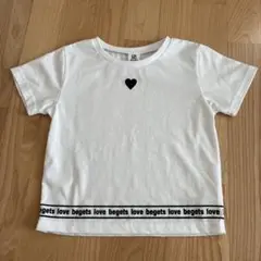 devirock ハートプリント Tシャツ ホワイト 140センチ