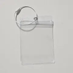 【20組セット】白150mmワイヤー チャック付 アクキーカバー アクキーケース