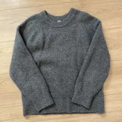 UNIQLO UNIQLO スフレヤーンニット　グレー　130