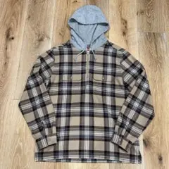SUPREME Harf Zip Hood Flannel Shirt