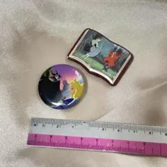 オーロラ姫とマレフィセント 缶バッジ 2個セット