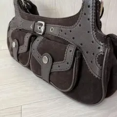【美品】Max Mara マックスマーラ ハンドバッグ ワンショルダー ブラウン