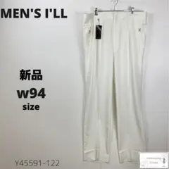 新品 MEN'S I'LL カジュアルパンツ 刺繍付き 大きいサイズ 補正無し