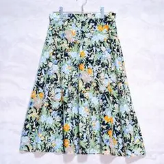 【ハンドメイド】フレアスカート ボタニカル 春夏